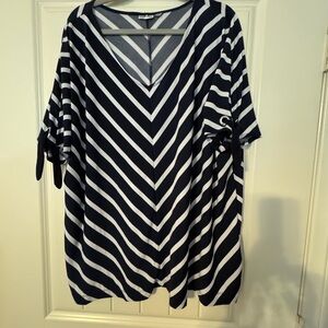 Croft & Barrow Black and White Striped Blouse